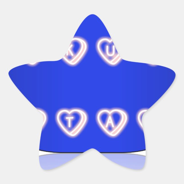 UK Hakuna Matata Art Print Star Sticker (Front)