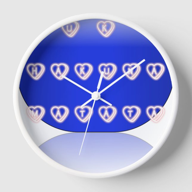 UK Hakuna Matata Art Print Wall Clock (Front)