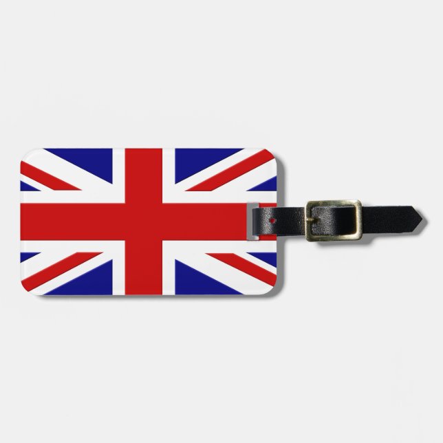 UK Luggage Tag (add your contact info) (Front Horizontal)