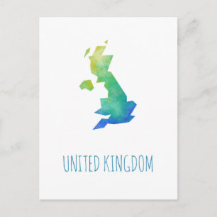 UK Map Postcard
