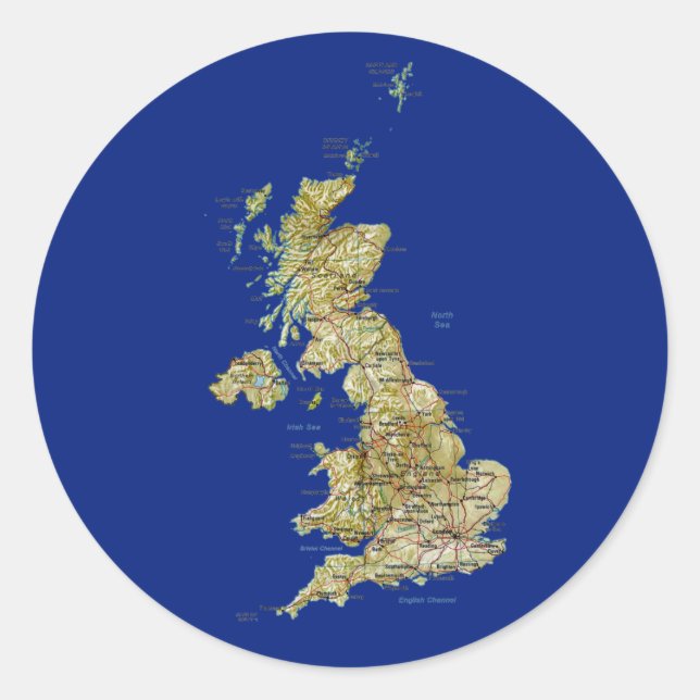 UK Map Sticker (Front)