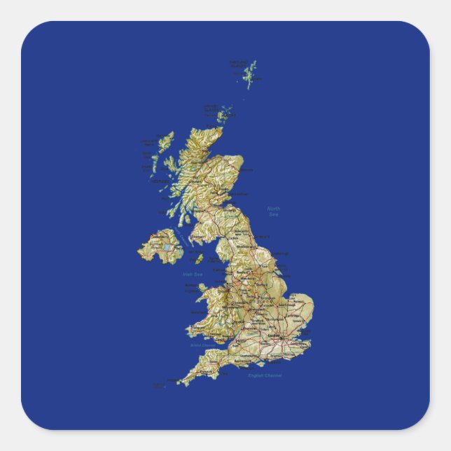 UK Map Sticker (Front)