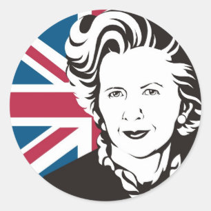 UK mourns Margaret Thatcher, England's Iron Lady Classic Round Sticker