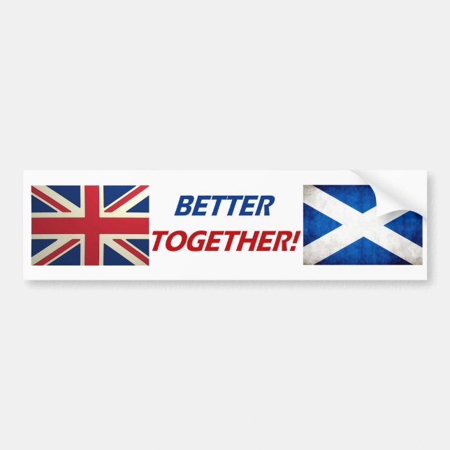 UK OK! Better Together Bumper Sticker (Front)