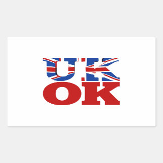 UK OK! Better Together Rectangular Sticker