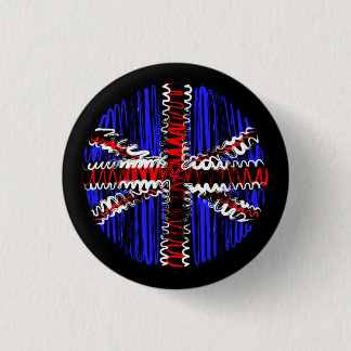 UK on Black 3 Cm Round Badge