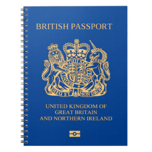 UK passport cover Notebook