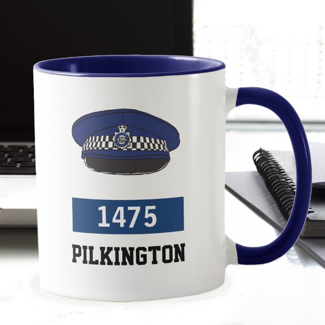 UK Police Flat Cap - Add Number & Name Mug (Creator Uploaded)