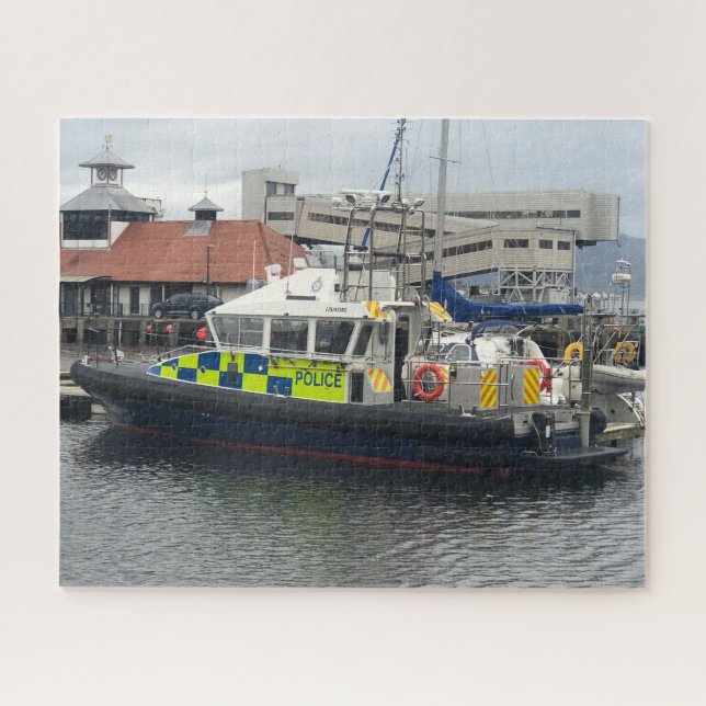 UK Police Patrol Boat, Rothesay, Isle of Bute Jigsaw Puzzle (Horizontal)