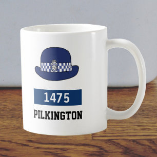 UK Police WPC Hat - Add Number & Name Coffee Mug
