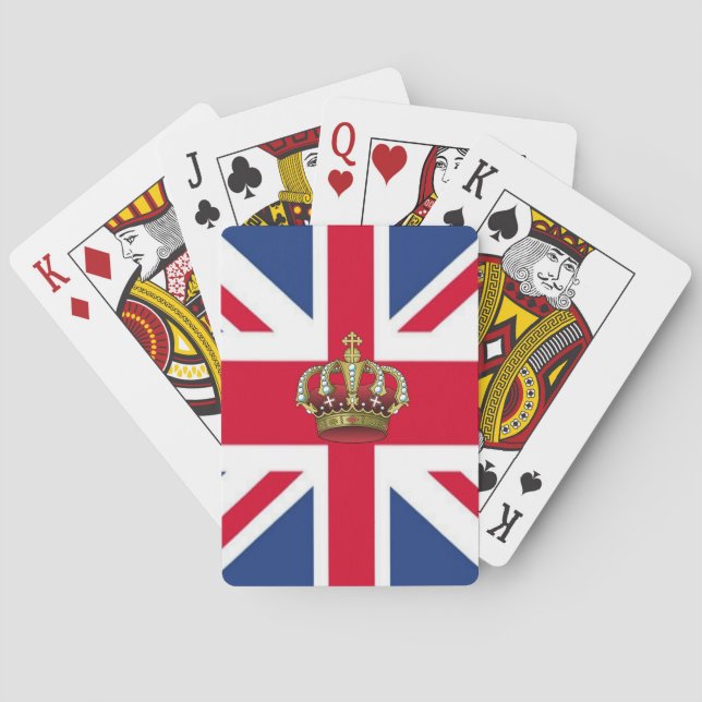 UK Queen Crown Bicycle® Playing Cards (Back)