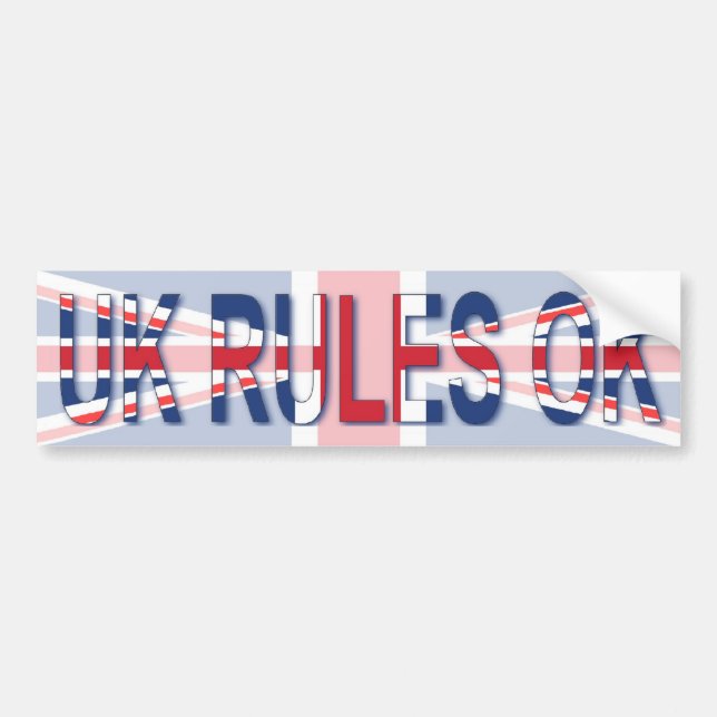 UK Rules OK Bumper Sticker (Front)