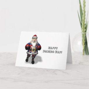 UK Santa Claus On Boxing Day Holiday Card