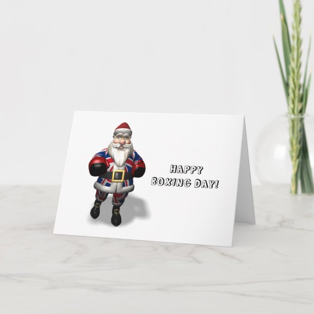UK Santa Claus On Boxing Day Holiday Card (Front)