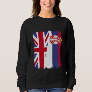 UK Serbia Half Flag Srbija British Serbian Roots Sweatshirt