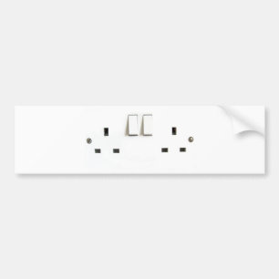 UK Socket design Bumper Sticker