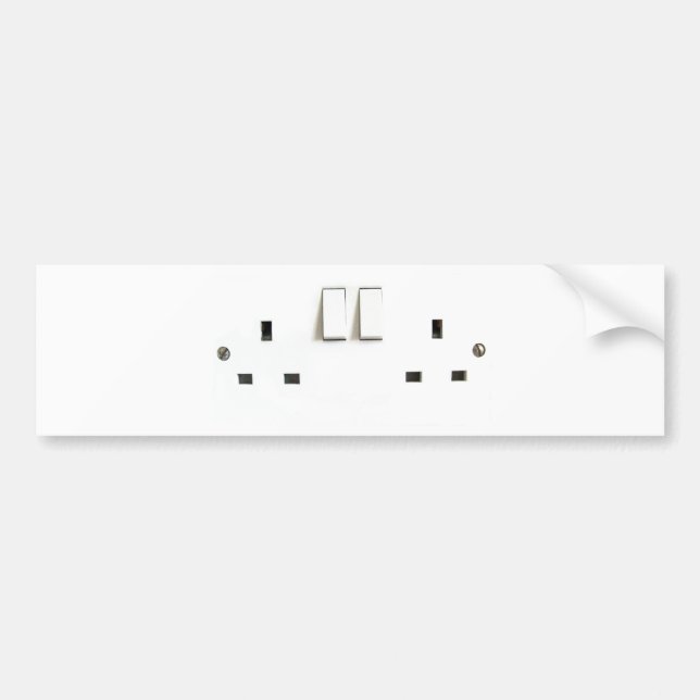 UK Socket design Bumper Sticker (Front)