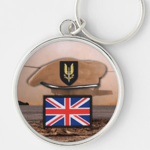 uk special air service sas badge beret Keychains
