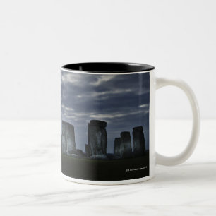UK, Stonehenge, Scenic view at dawn Two-Tone Coffee Mug