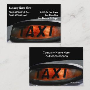 UK Taxi Business Cards