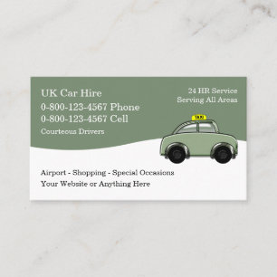 UK Taxi Modern Trendy Business Cards