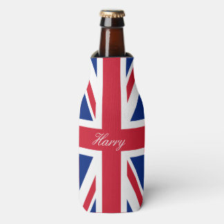 UK Union Jack British Flag Personalised Bottle Cooler