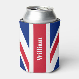 UK Union Jack British Flag Personalised Can Cooler