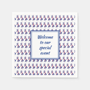 UK UNION JACK Custom Add Your Text Patriotic Paper Napkin