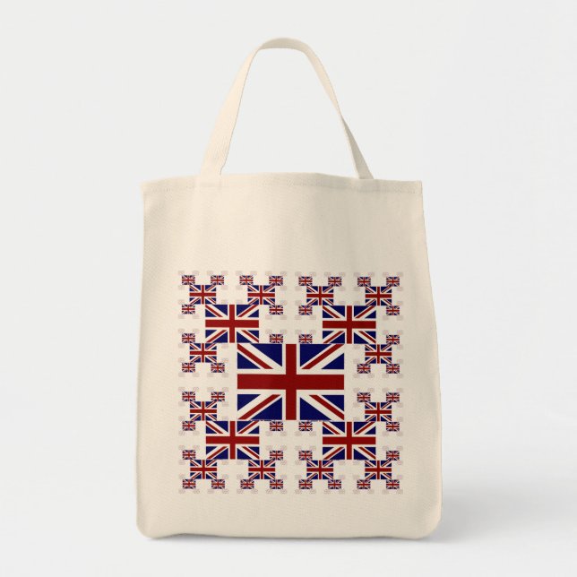 UK Union Jack Flag in Layers #2 Tote Bag (Front)