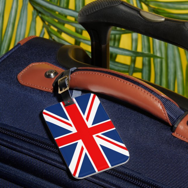 UK Union Jack Flag Luggage Tag (Front Insitu 1)
