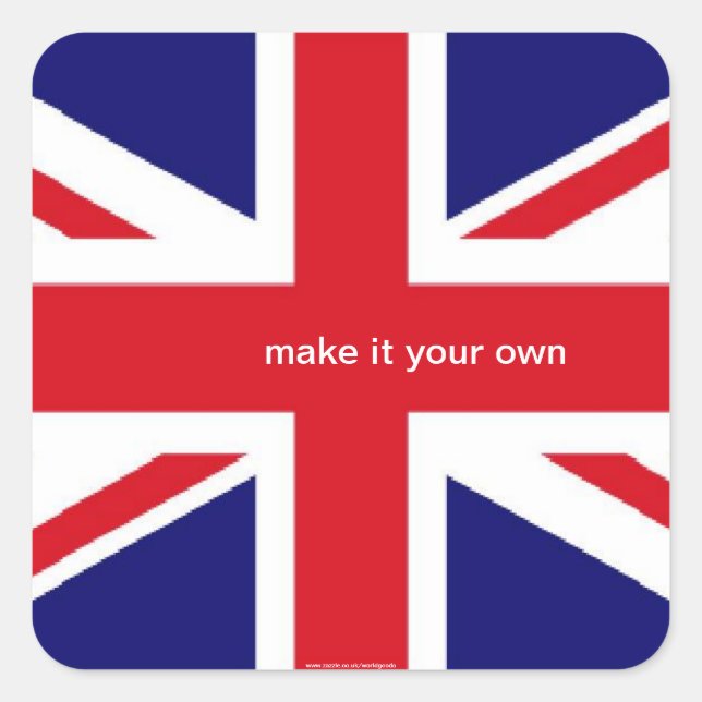 UK Union Jack flag sticker (Front)