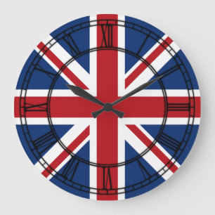 UK Union Jack Large Clock