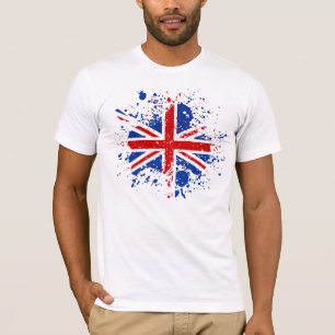 UK Union Jack Splash Colours Flag T-Shirt
