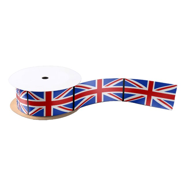 Uk United Kingdom Flag Satin Ribbon (Spool)