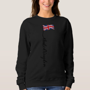 Uk United Kingdom Signature Union Jack Flag Pole O Sweatshirt