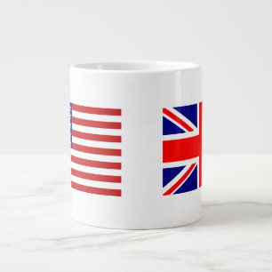 UK & USA Flags Side by Side Large Coffee Mug