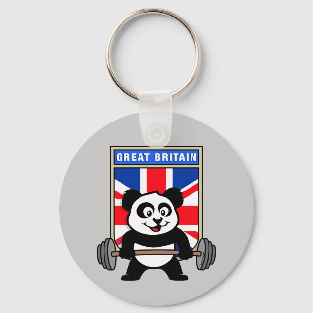 UK Weightlifting Panda Key Ring (Front)