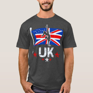 UK with england Flag Gymnastics united kingdom Spo T-Shirt