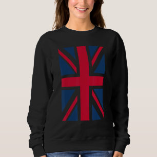 Uk  Women Men Cool Vertical British Union Jack Fla Sweatshirt