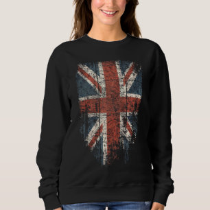 Uk Women Men Cool Vintage British Union Jack Flag Sweatshirt
