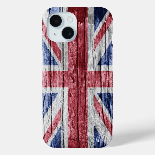 UK wood flag Case-Mate iPhone Case (Back)