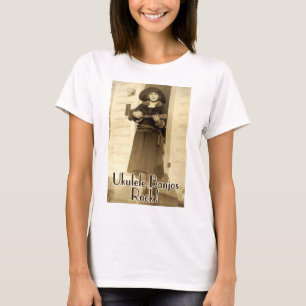 Uke Banjos Rock Ladies light long sleeve T-Shirt