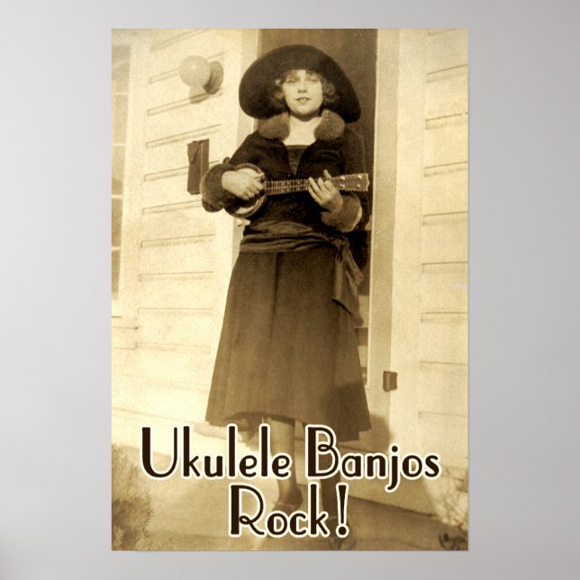 Uke Banjos Rock Poster (Front)