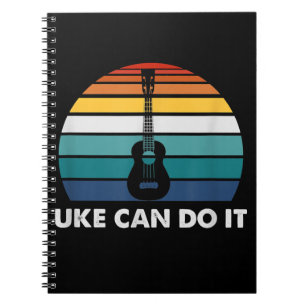 Uke Can Do It Funny Ukulele Player Guitar Gift Notebook