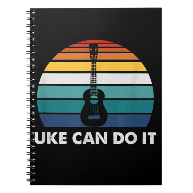 Uke Can Do It Funny Ukulele Player Guitar Gift Notebook (Front)