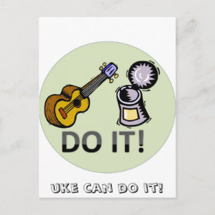 Uke can do it! postcard
