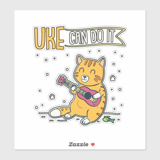 UKE Can Do It Ukulele Ukelele Cat Guitar Music (Sheet)
