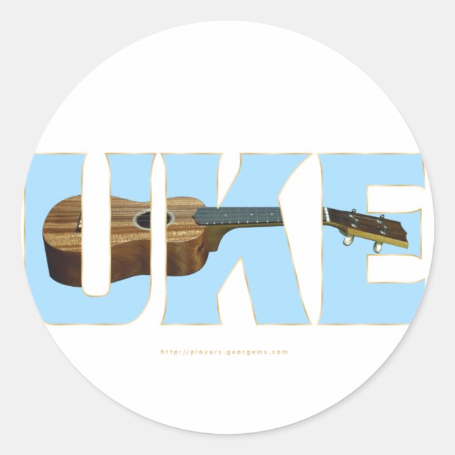 UKE CLASSIC ROUND STICKER (Front)