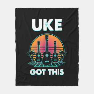 Uke Got This Funny Ukulele Player Guitar Musician Fleece Blanket