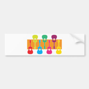 Uke Graphic Bumper Sticker